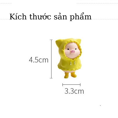 Heo Con trang trí ô tô, bàn làm việc, bánh kem đáng yêu KÈM KEO dễ thương Sét 6 chú heo con 💕FREESHIP 50k💕 - dear.ladies