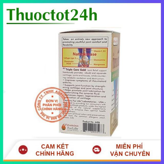 Triple Care Gold - Nuôi dưỡng, bảo vệ sụn khớp