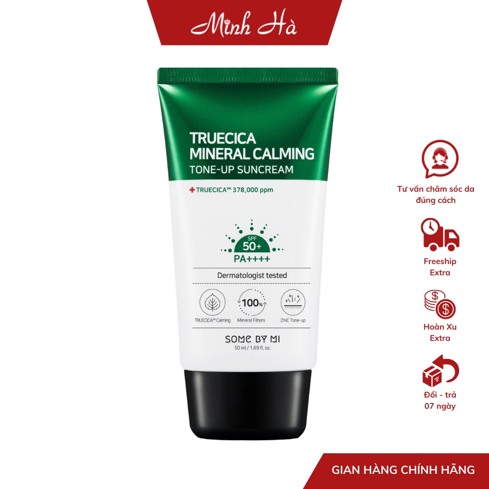 Kem chống nắng Some By Mi Trucia Mineral 100 Calming Suncream SPF50+ cho da mụn và nhạy cảm 50ml