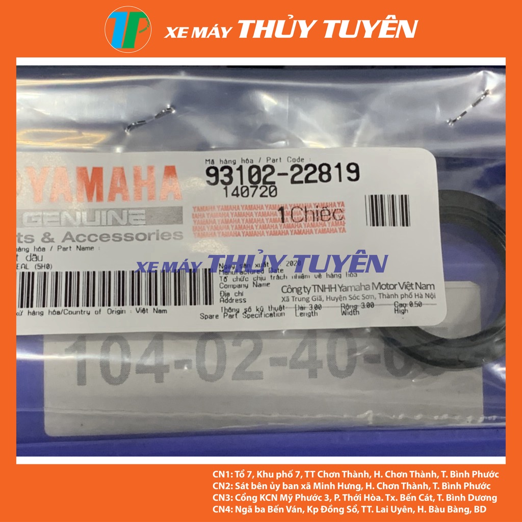 Phớt dên nồi xe Nouvo 4 chính hãng Yamaha 93102-22819