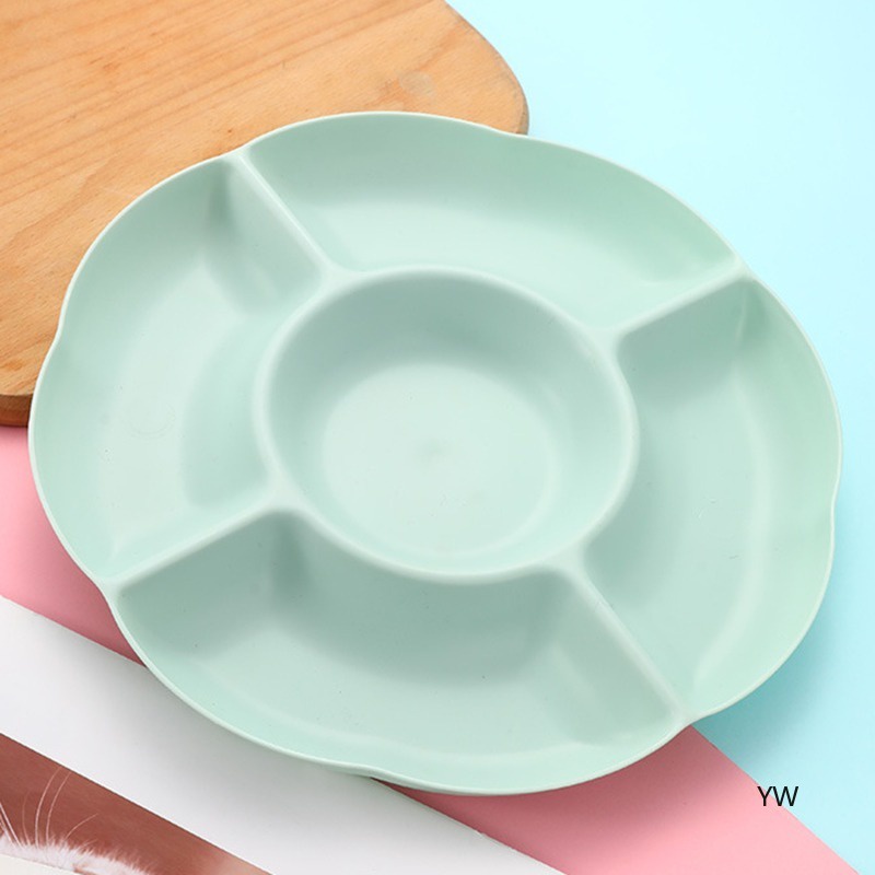 Đĩa Nhựa Đựng Trái Cây 5 Ngăn Đa Năng