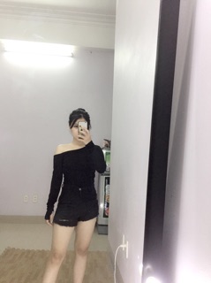 Áo lệch vai ảnh chụp thật