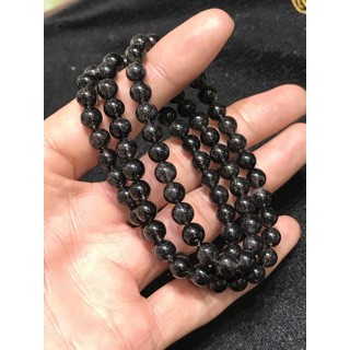 Vòng tay Phong Thủy đá Thạch Anh Tóc Đen quấn 3 vòng thiên nhiên Tặng kèm hộp đựng VT100 - Hợp mệnh Mộc, Thủy