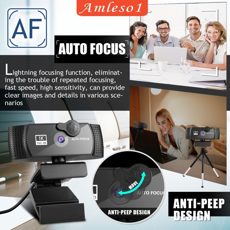 Webcam 1080p Hd W / Tiếng Ồn Kèm Micro Cổng Usb Cho Máy Tính Để Bàn | BigBuy360 - bigbuy360.vn