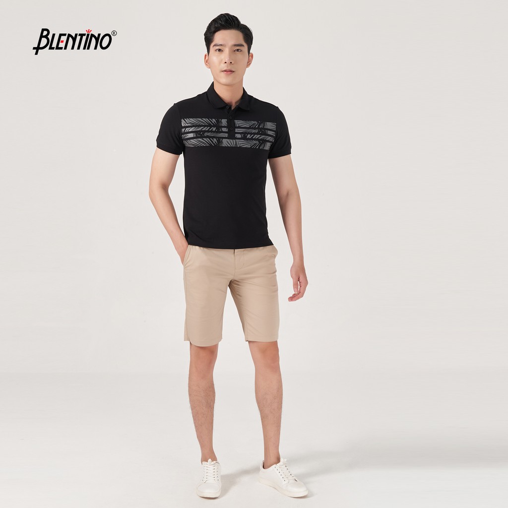 [Mã LTBAUAB22 giảm 7% đơn 99K] Áo polo Nam Có Cổ In Hình Chuẩn Men Blentino PL1221 , Chất Liệu CVC cao cấp mềm mại.