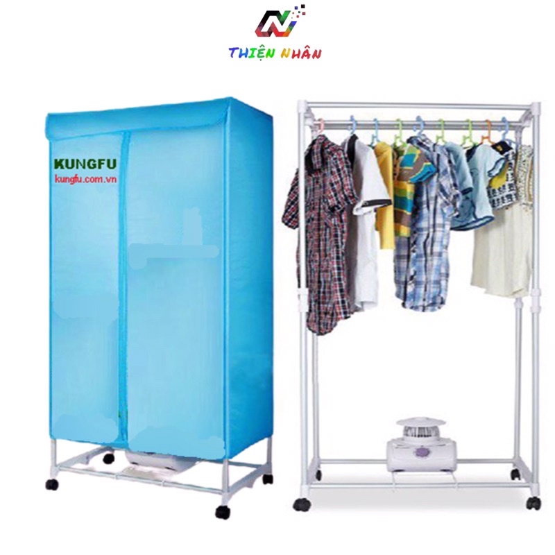 Tủ Sấy Quần Áo KungFu KF-CD900 Khung Inox Diệt Khuẩn Khô Nhanh, Máy Sấy Quần Áo BH 12 Tháng