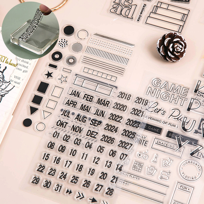 Con Dấu Silicone Trong Suốt Đa Dạng Họa Tiết Chữ Cái Độc Đáo