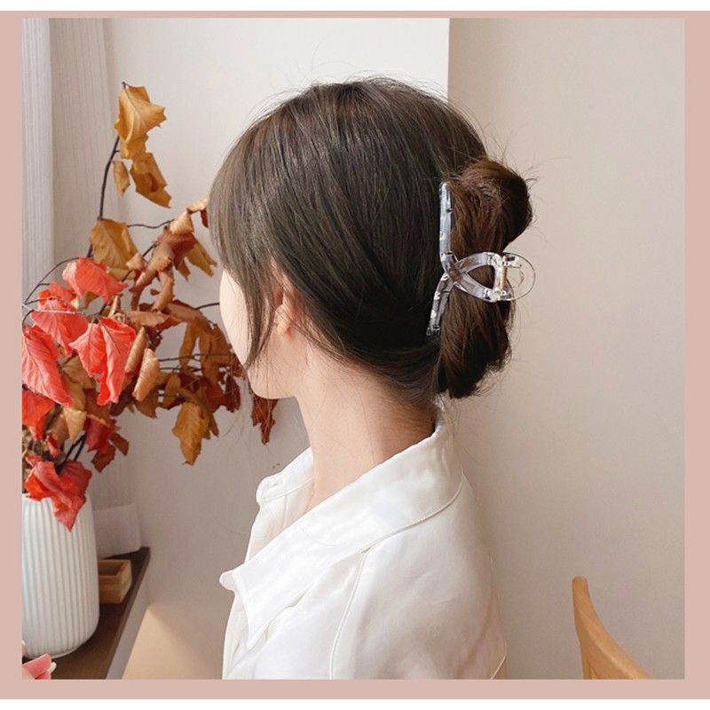 Kẹp tóc càng cua Hàn Quốc Hottrend nữ đẹp - Cặp búi tóc dễ thương họa tiết bò sữa chấm màu trắng đen giá rẻ