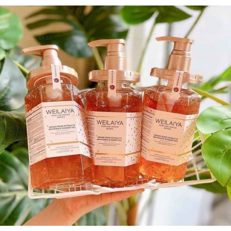 SỮA TẮM TRẮNG DA CÁNH HOA HỒNG WEILAIYA 450ml