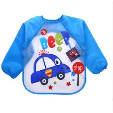 Áo yếm ăn dặm có tay chống thấm cho bé