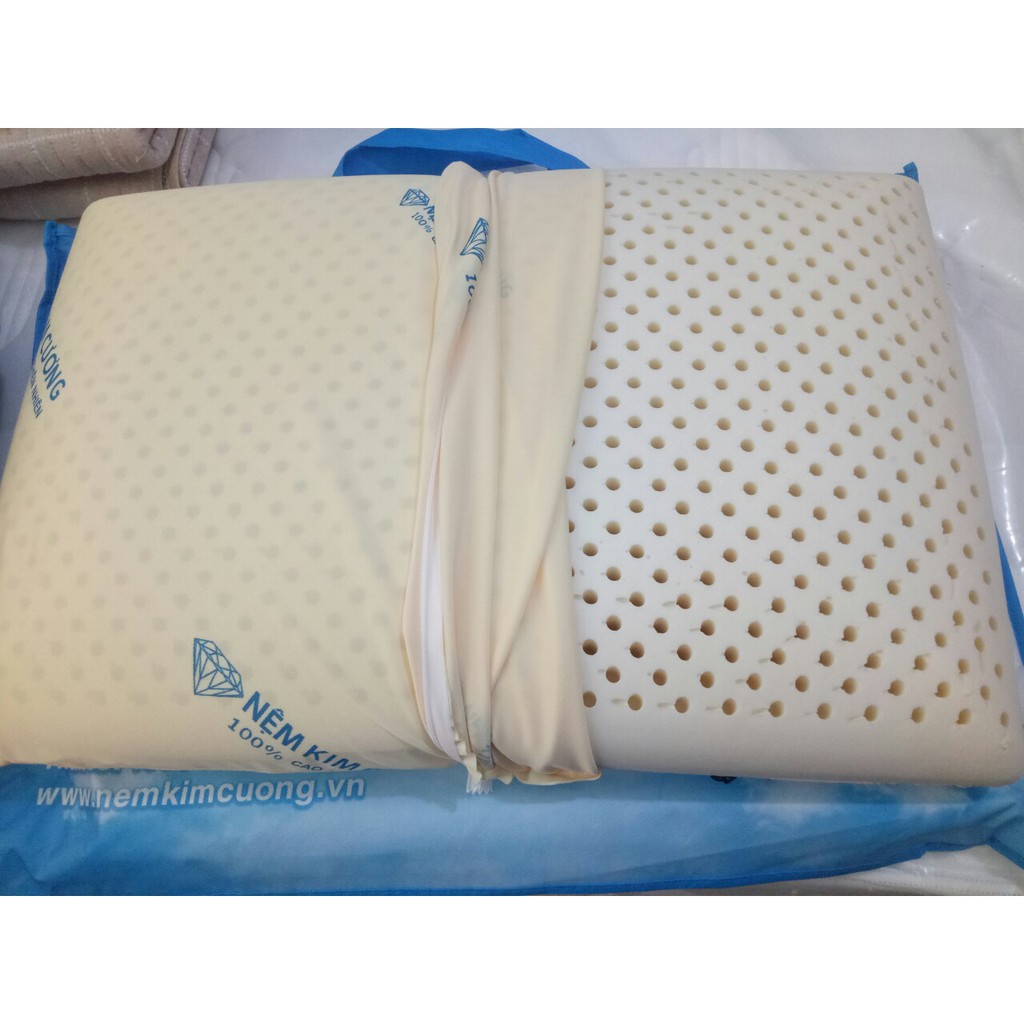 [Rẻ nhất Shopee] - Gối cao su thiên nhiên Kim Cương Ovany 40x60cm