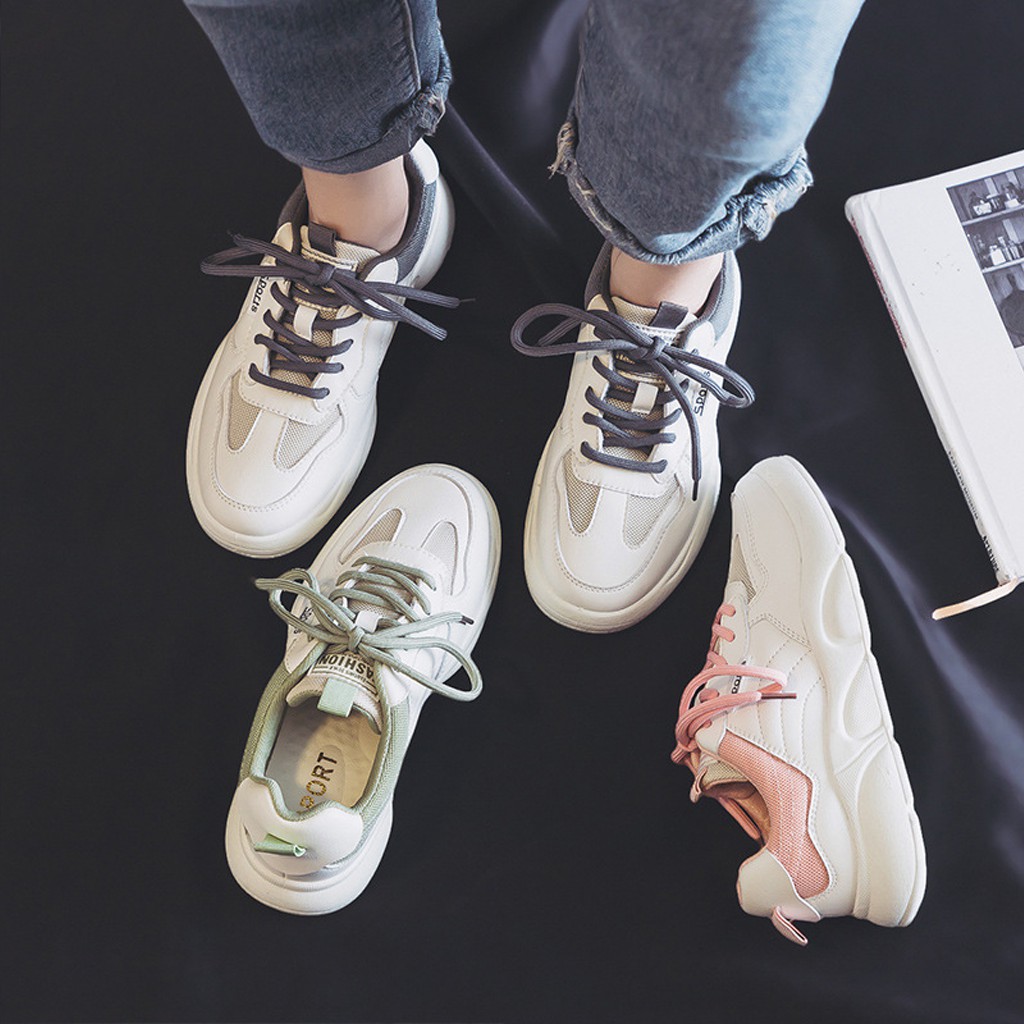 Giày Sneaker Nữ BUXINO12 Giày Thể Thao Nữ Cột Dây Chạy Bộ Ulzzang Cổ Thấp Ôm Chân Đi Học Đi Chơi Size Từ 36 Đến 39 | BigBuy360 - bigbuy360.vn