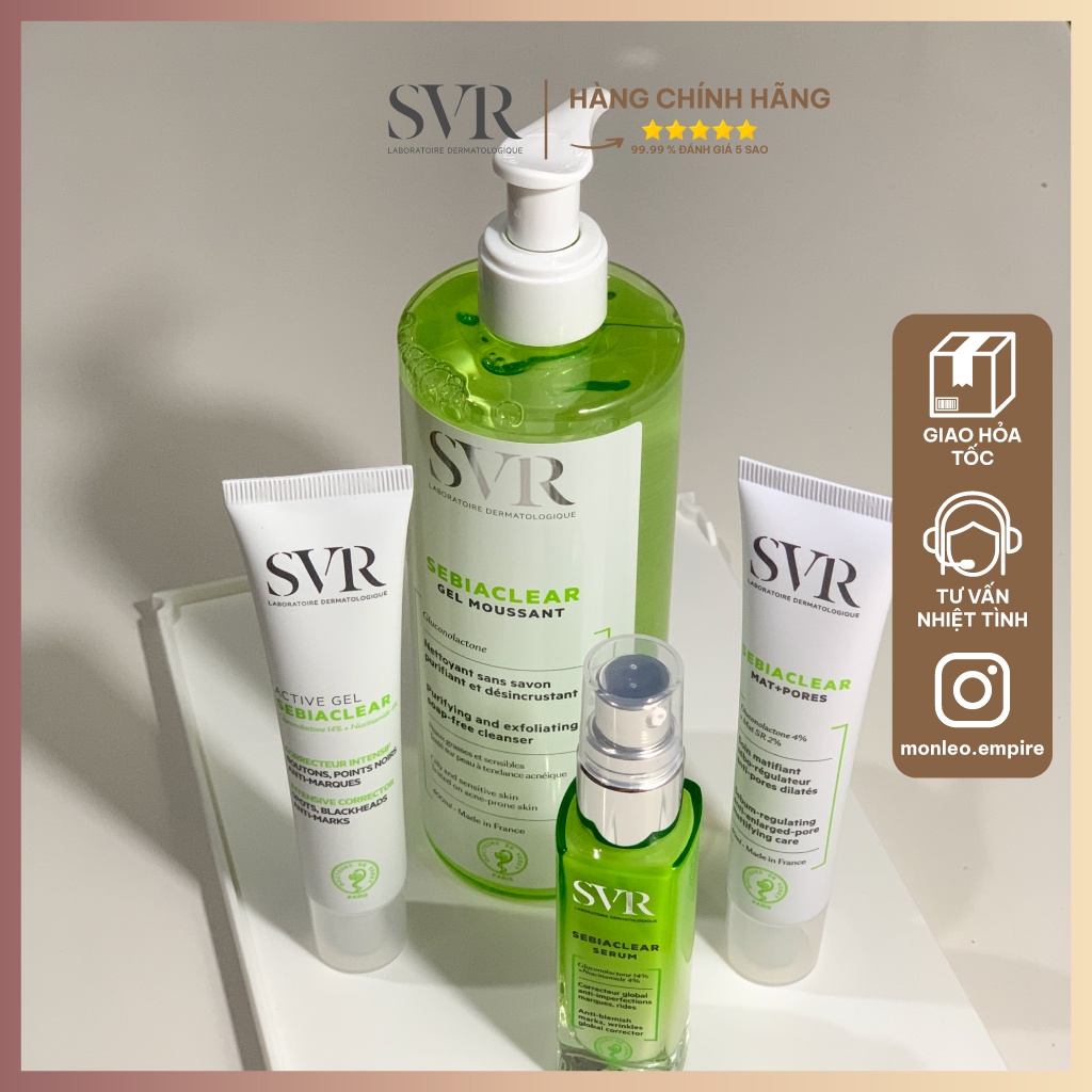 Kem dưỡng SVR SEBIACLEAR Mat+Pores giúp kiềm dầu, se khít lỗ chân lông 40ml