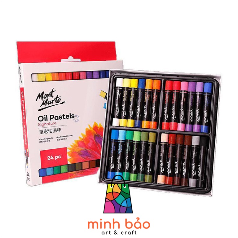 SÁP DẦU CAO CẤP MONT MARTE BỘ 12/24 MÀU