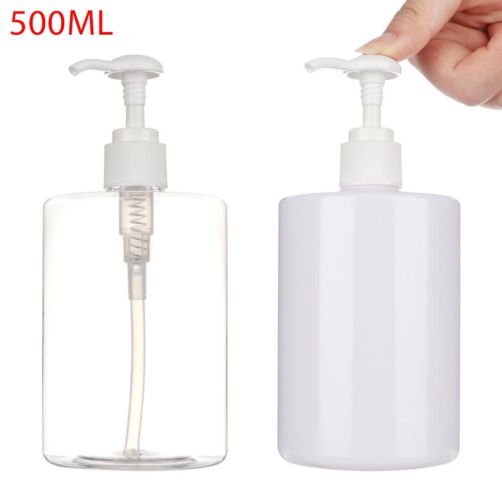 Bình Đựng Xà Phòng Rửa Tay Hình Tròn Bằng Nhựa Trong Suốt