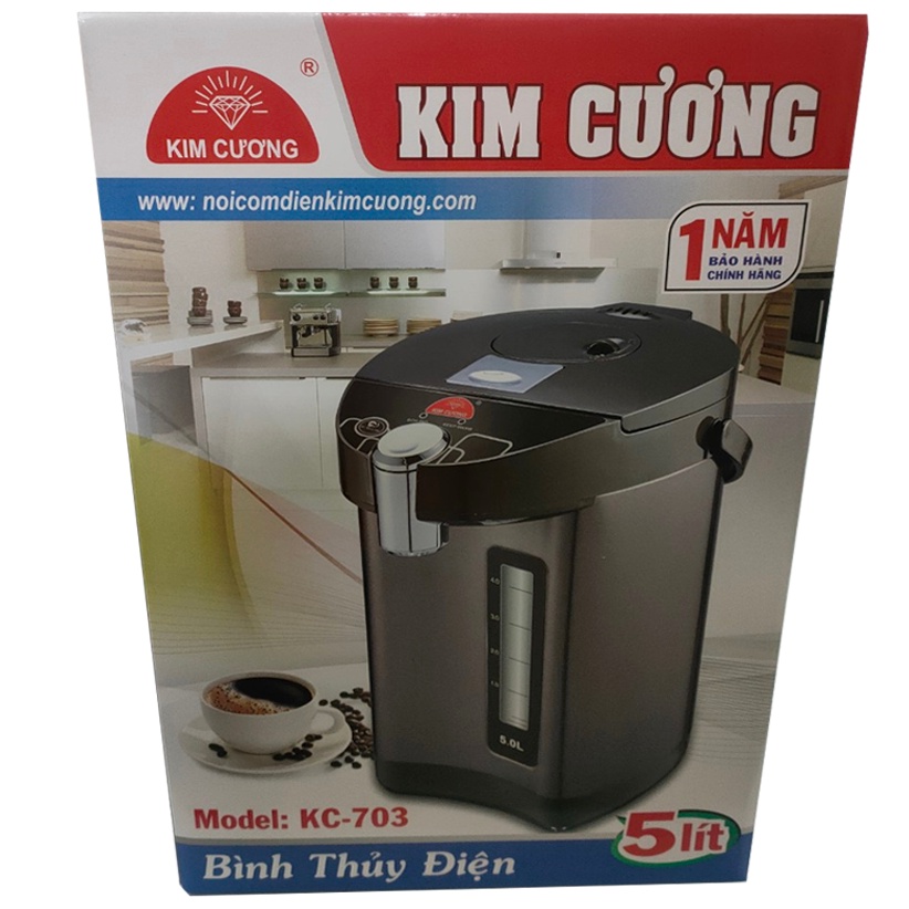 Bình thủy điện Kim cương 4 Lít, 5 Lít - Bảo hành chính hãng 12 tháng