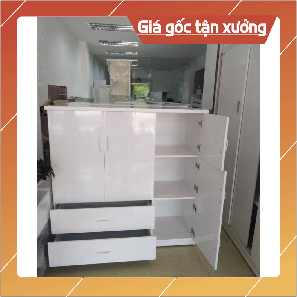 Tủ quần áo trẻ em nhựa Đài Loan cao cấp 5 cánh 3 ngăn kéo kt 1m25*1m06 tặng 1 Decan xinh xắn Freeship