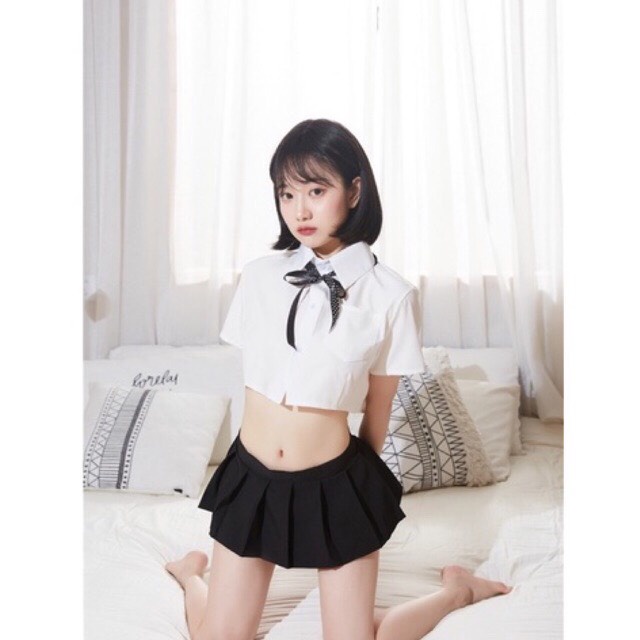 HOT!bộ nữ sinh Cosplay gồm chân váy áo sơ mi và nơ cá tính cs02 | BigBuy360 - bigbuy360.vn