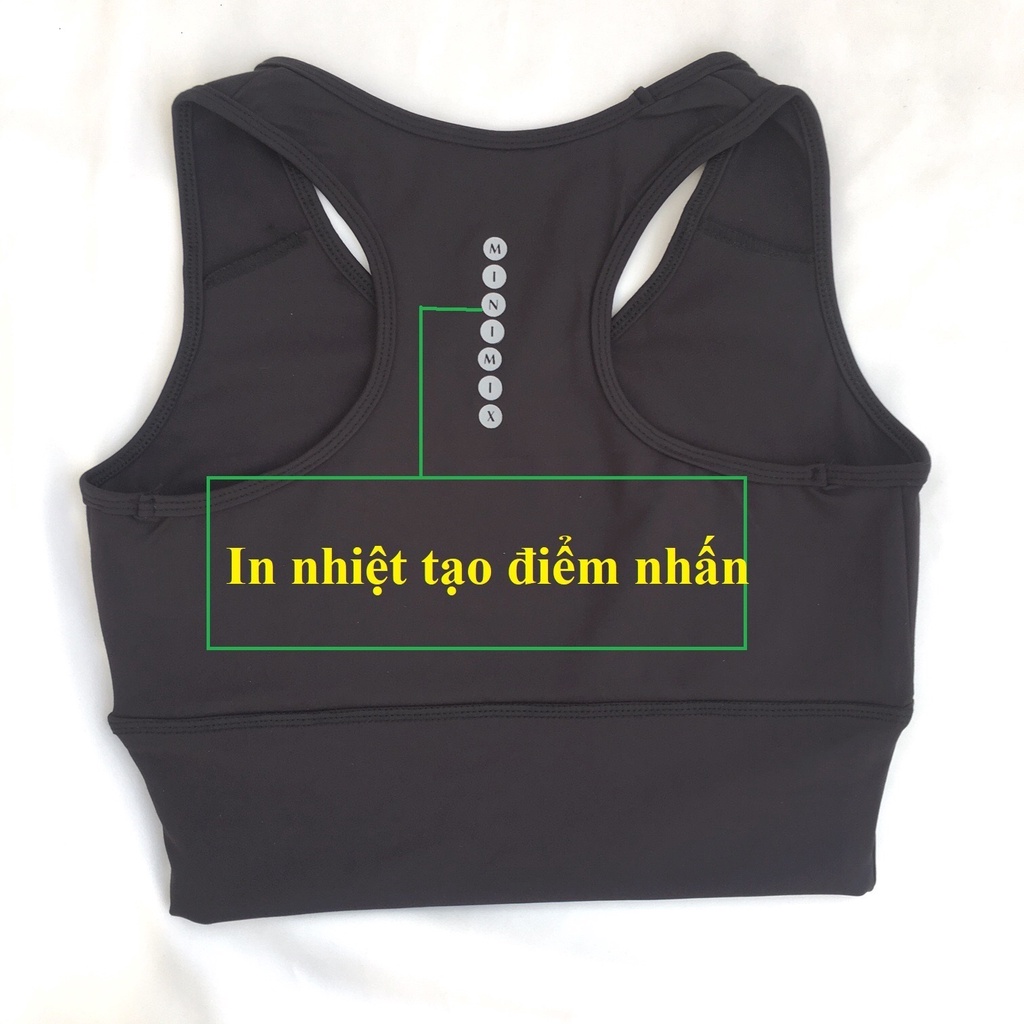 Bộ tập gym nữ, đồ tập gym yoga aerobic nữ bra cổ tim, quần đùi 2 lớp BGM001