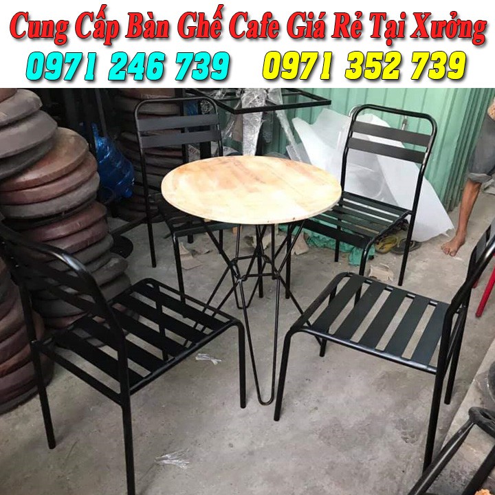 Bàn ghế sắt cafe ngoài trời giá rẻ