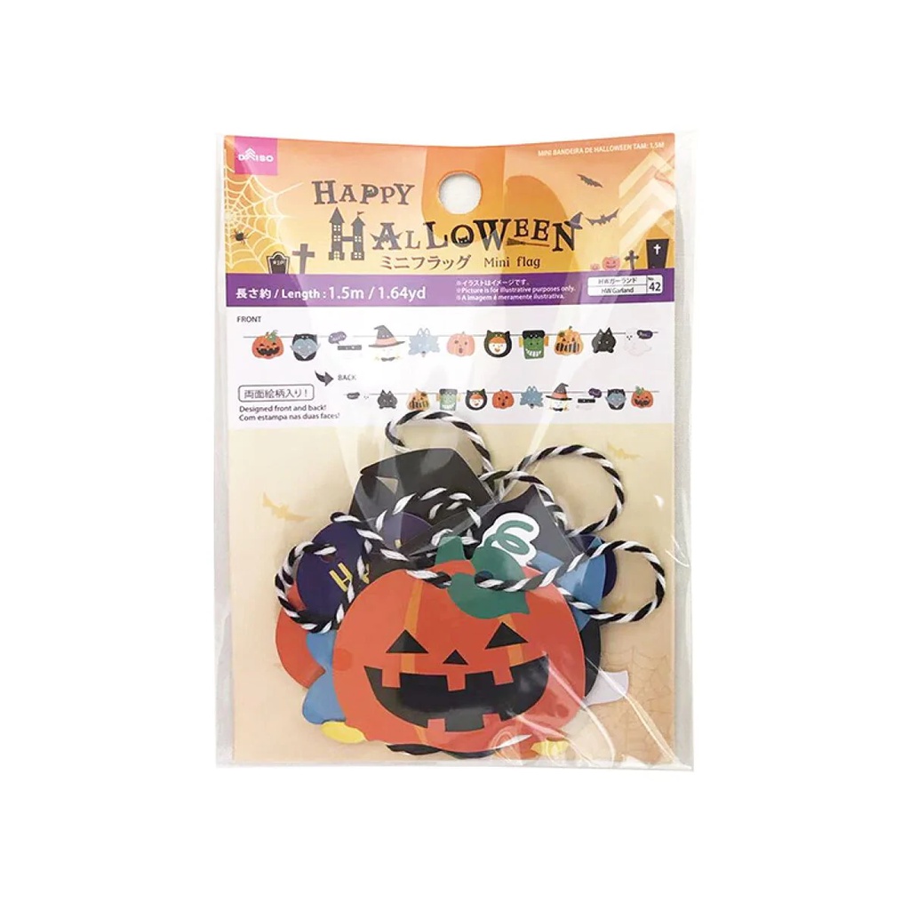 Daiso Halloween Cờ trang trí mini 1.5m
