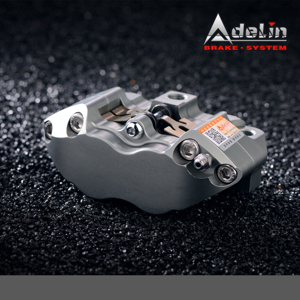 Kẹp Phanh 25mm x 4 piston Adelin CNC ADL-4 82mm Cho BWS Yamaha Scooter