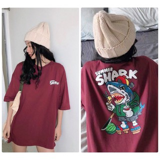 Áo thun tay lỡ Summer Shark Unisex { kèm ảnh thật }