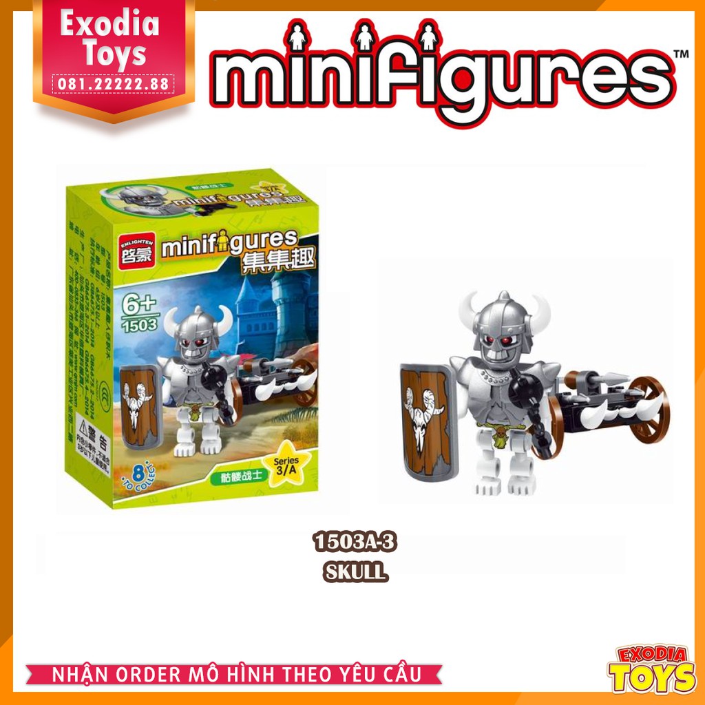 Xếp hình minifigure Rồng Xanh, Bóng Chày, Rapper, Thầy Tu - Đồ Chơi Lắp Ghép Sáng Tạo - Enlighten 1503A