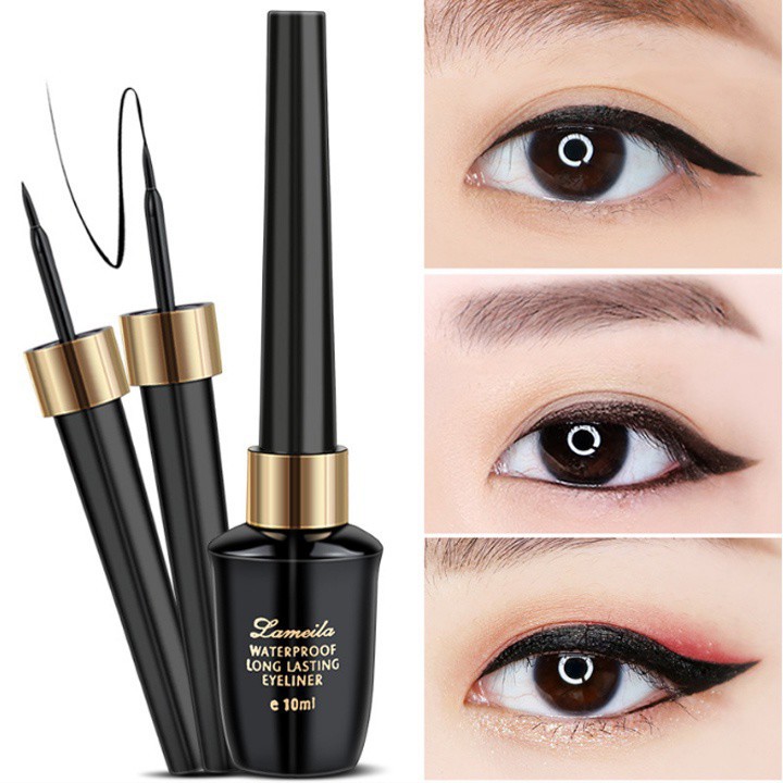 Lọ Kẻ Mắt Nước Đen Lameila Waterproof Long Lasting Eyeliner Đen lâu trôi nội địa sỉ tốt - DREAM STORE