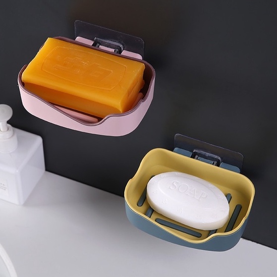 Khay Để Xà Bông 2 Lớp Trang Nhã,Khay Để Xà Bông Nhựa PP Thiết Kế Luôn Khô Ráo, Sạch Sẽ