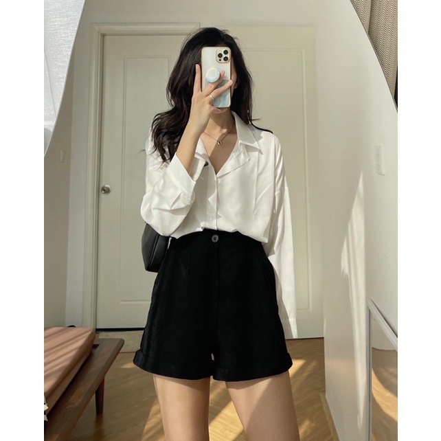 Sơ mi trắng trơn basic | BigBuy360 - bigbuy360.vn