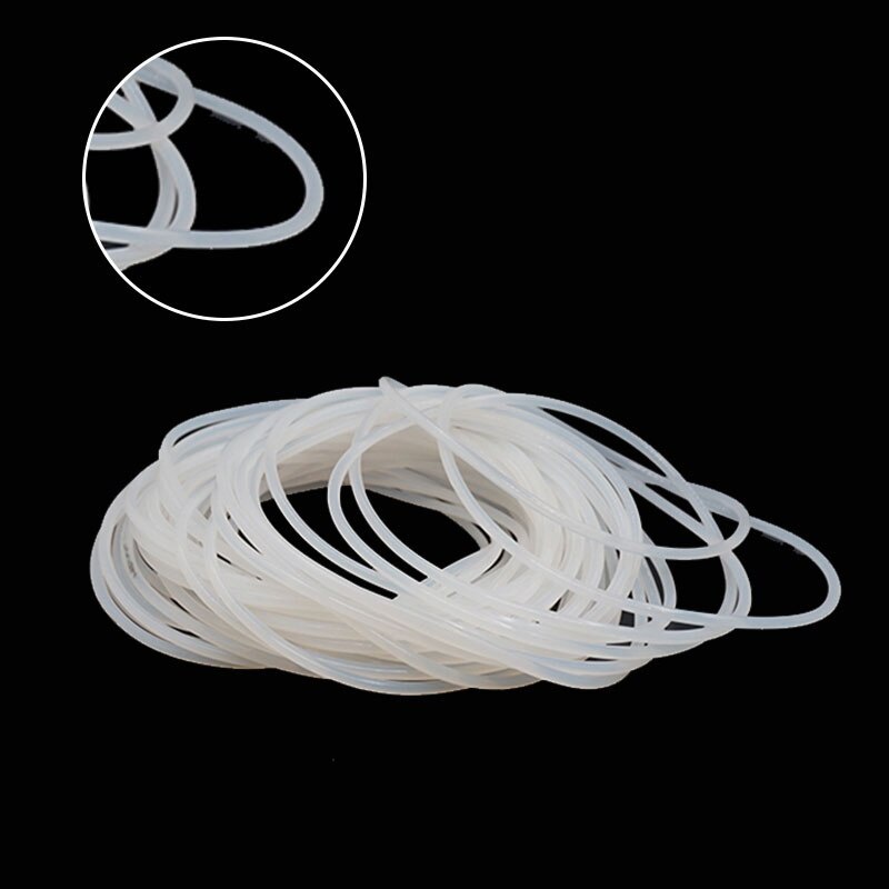 1 Vòng Đệm Cao Su Silicone Màu Trắng 105 / 110 / 120 / 130 / 135 / 140 / 150 / 170 * 3mm