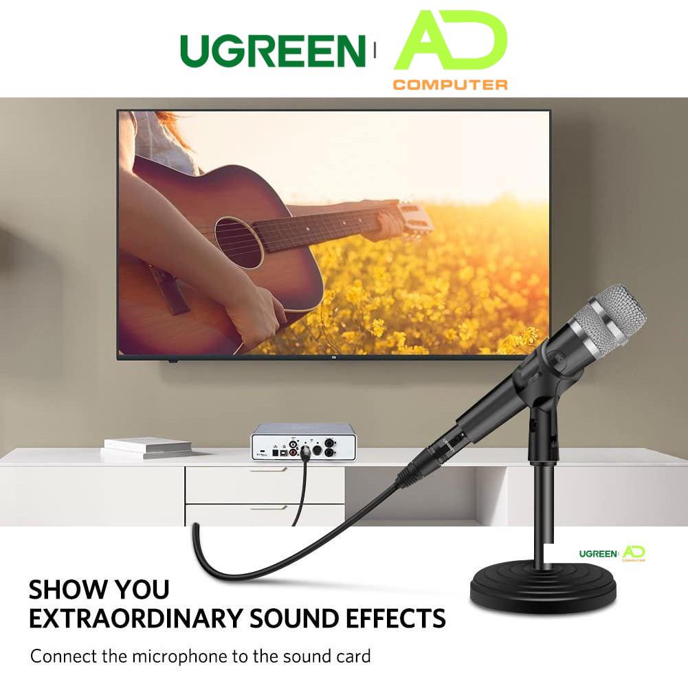 Dây Audio nối dài MIC XLR (Cannon) 6mm UGREEN AV130 - Hàng phân phối chính hãng - Bảo hành 18 tháng
