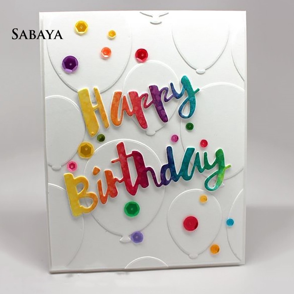 Khuôn Cắt Giấy Kim Loại Hình Chữ Happy Birthday