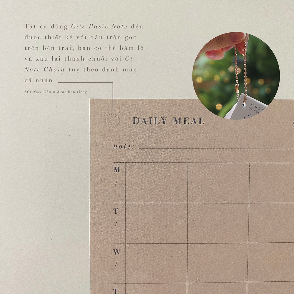 Ci's Basic Note - Daily Meal (Giấy ghi chú cơ bản)