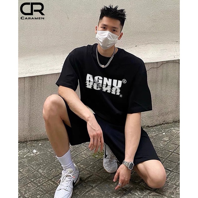 Áo Thun Nam Nữ Unisex Tay Lỡ Rộng in chữ AGNU