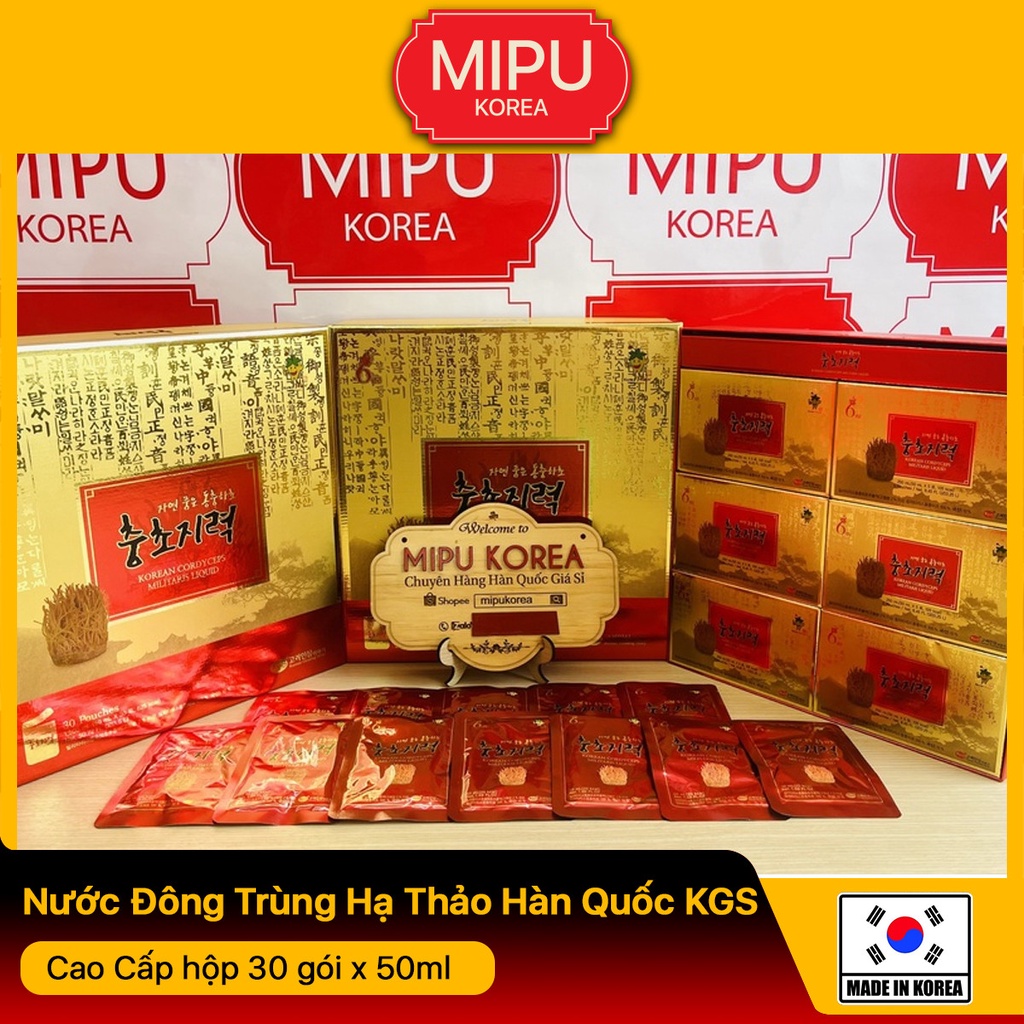 Nước Đông Trùng Hạ Thảo Hàn Quốc KGS Cao Cấp hộp 30 gói x 50ml