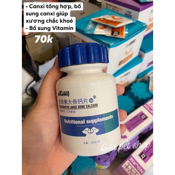 Viên Canxi Cho Thú Cưng 180V