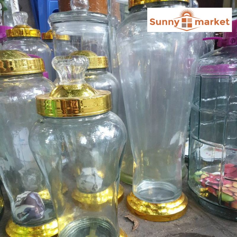 Bình thuỷ tinh ngâm rươu sâm 5 lít không van