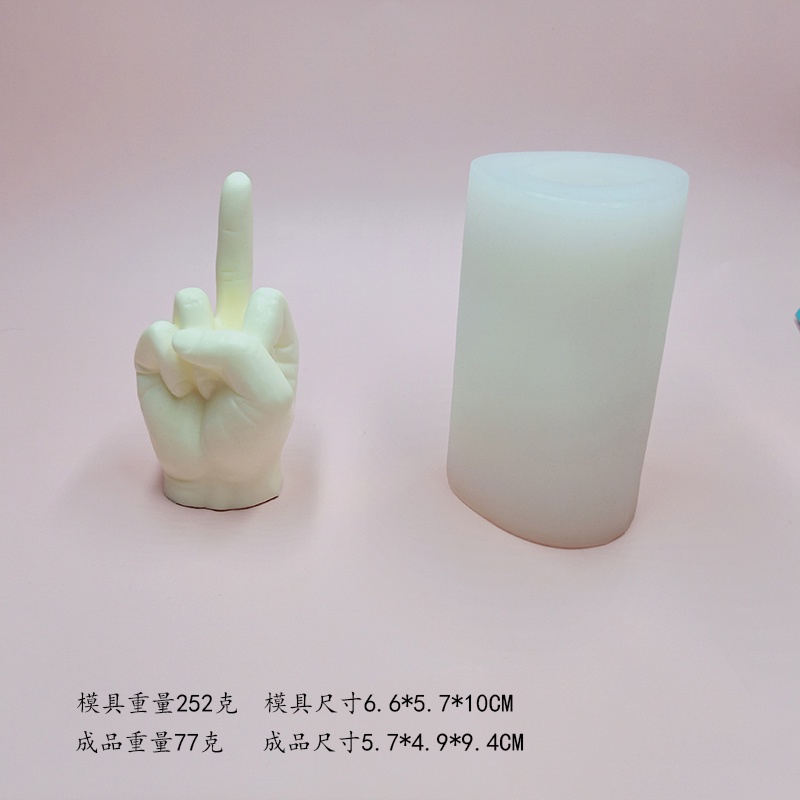 Khuôn silicone Tạo Hình Làm Nến Thơm Đeo Ngón Tay Giữa Kiểu Dọc Sáng Tạo
