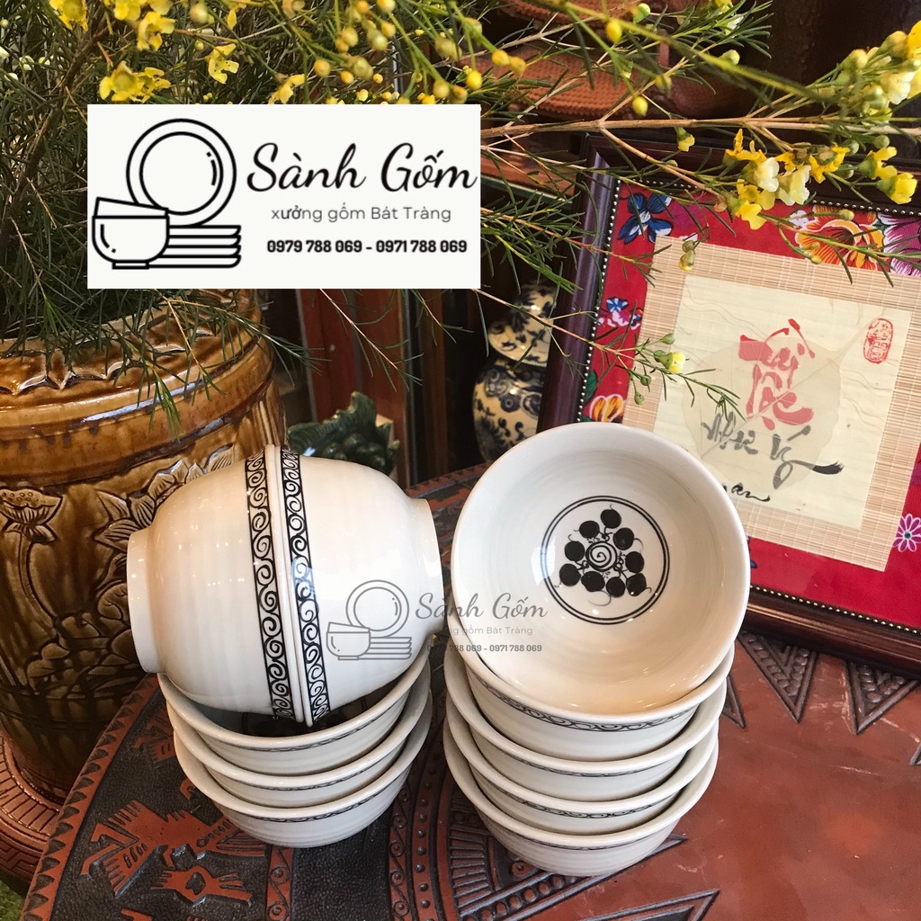 SET 10 BÁT CƠM BÁT TRÀNG - MẪU VẼ ĐA DẠNG