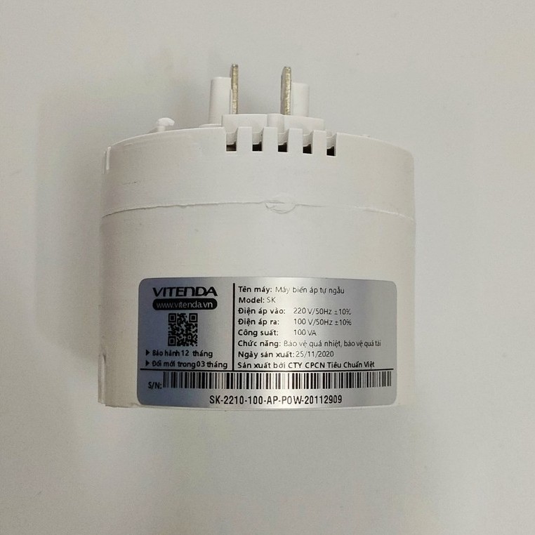 Bộ đổi nguồn Vitenda từ 220V sang 110V (100V-120V)