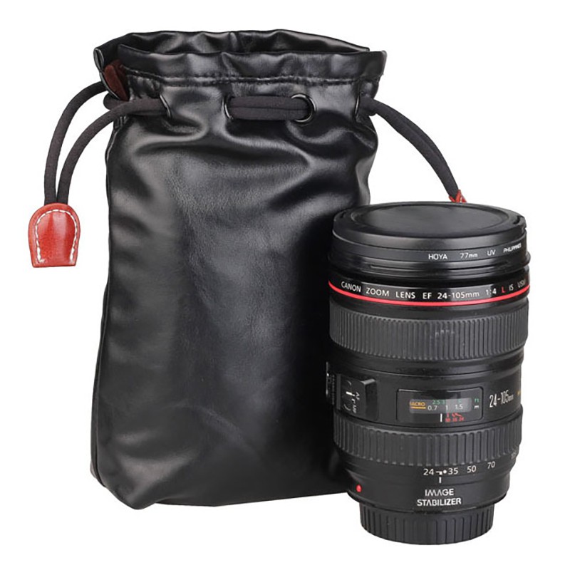 Túi Đựng Ống Kính Chống Sốc Cho Sony Nikon Canon Fuji Olympus Pu Lens Bag Xl