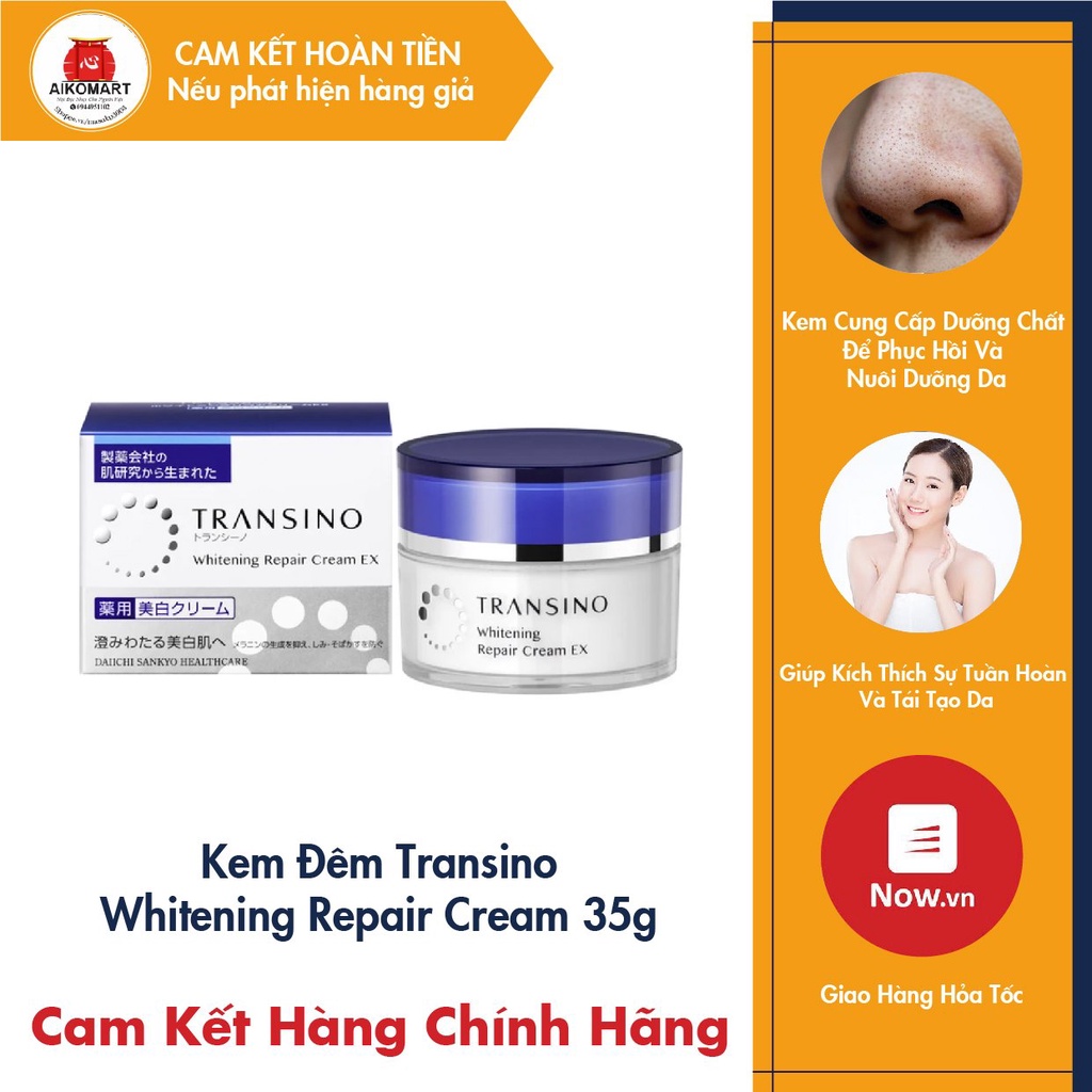 Kem đêm Transino whitening Repair Cream 35g