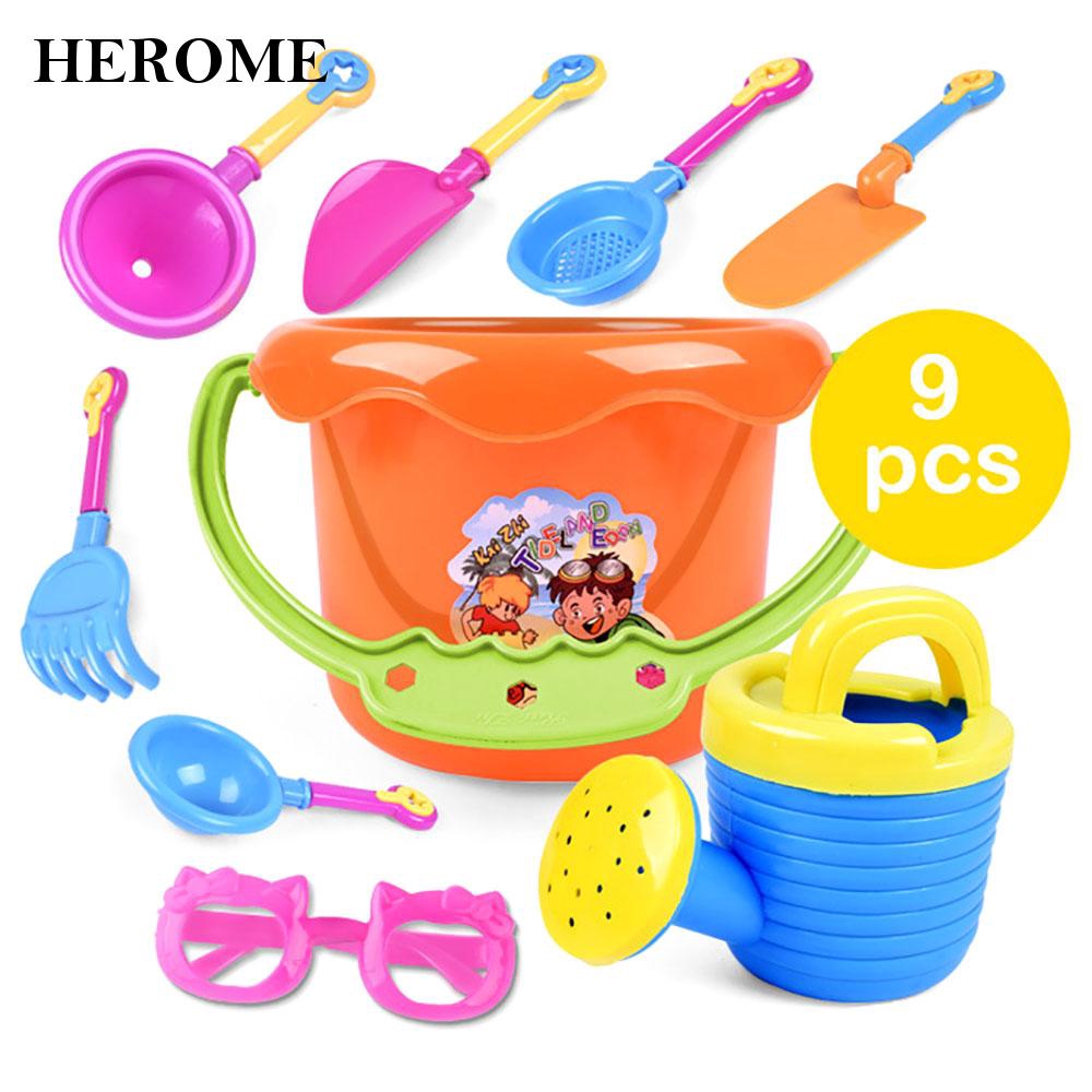 9 xô nhựa đồ chơi bãi biển cho bé