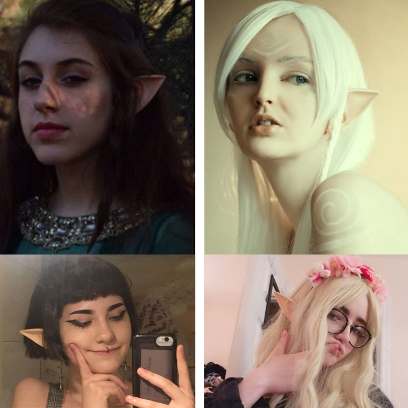 Tai Yêu Tinh Elven Bằng Latex Hóa Trang Halloween Cho Người Lớn Và Trẻ Em