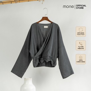 Áo cheva cổ V linen MONO