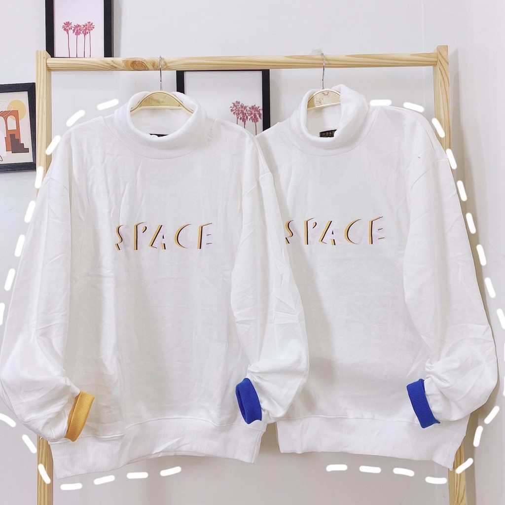 Áo SWEATER SPACE cổ lọ