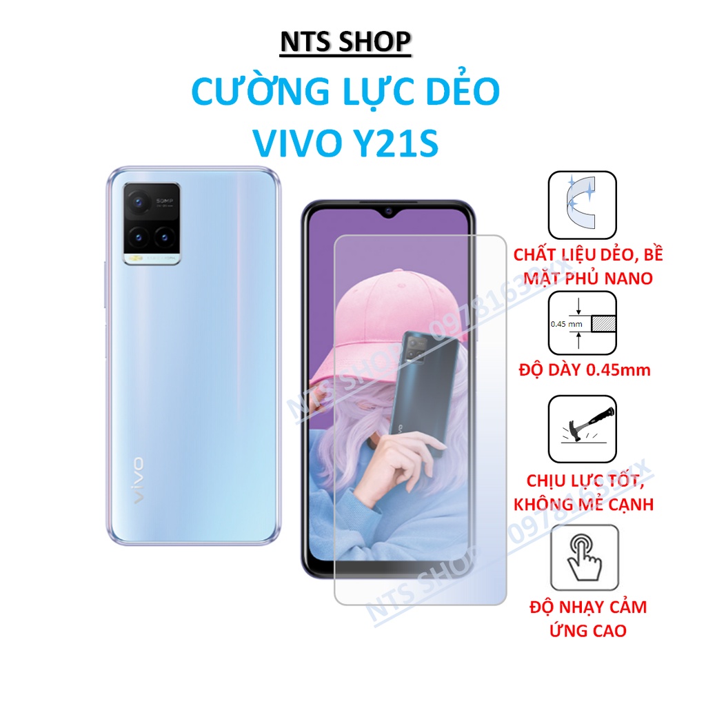 Cường lực dẻo bảo vệ màn hình, mặt sau, camera VIVO Y21s