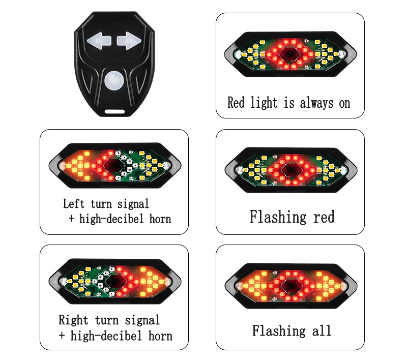 Đèn LED phát tín hiệu thông minh tiện lợi cho xe đạp